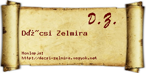 Décsi Zelmira névjegykártya
